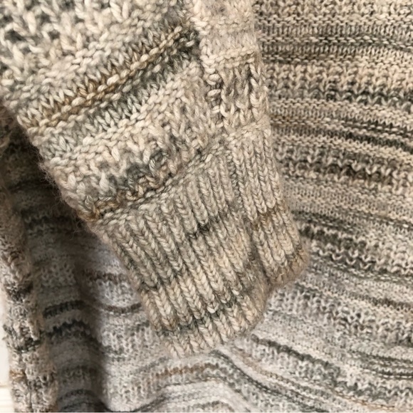 Chunky Knit Cotton Wool Blend Crew Neck Pullover Sweater Large - Picture 5 of 9